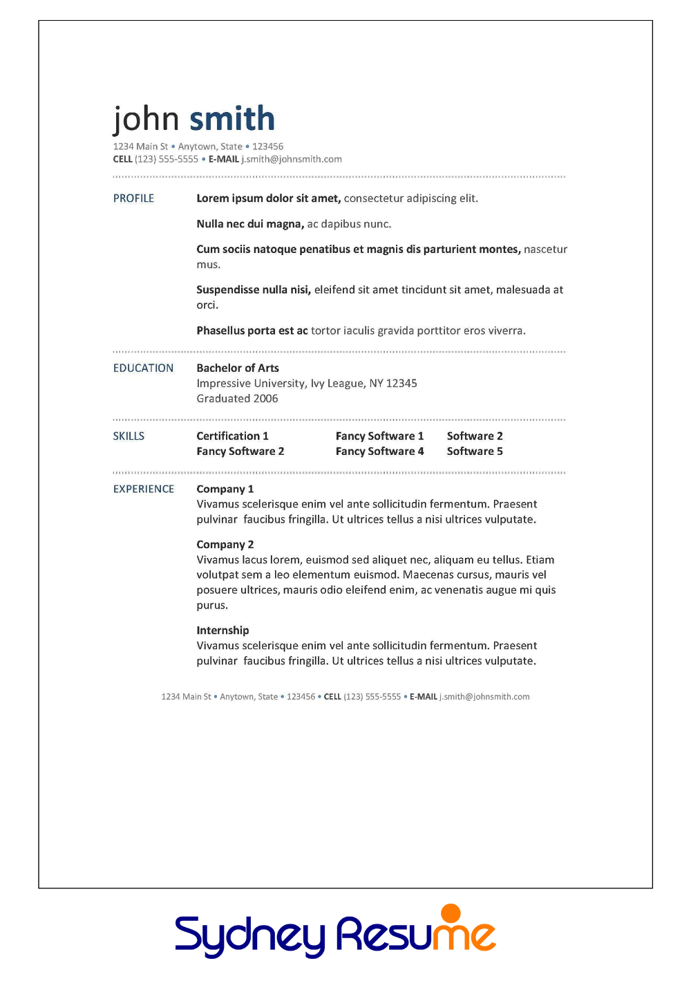 resume sydney